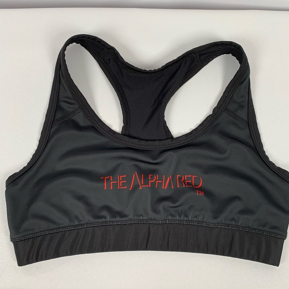 The Alpha Red Sports Bra Size Medium